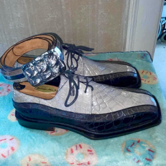 Fennix Alligator Shoes SZ9 with Mauri Alligator Belt SZ 48